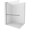 Mexen Kioto+ L, sprchová zástena Walk-In s poličkou a vešiakom 70 x 200 cm, 8mm sklo námraza, grafitový profil, 800-070-123-95-30