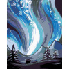 Maľovanie podľa čísel – Polárna žiara, 40 × 50 cm, napnuté plátno na rám 8596530031857
