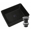 Umývadlo na dosku štvorcové Granitan MERANO čierne