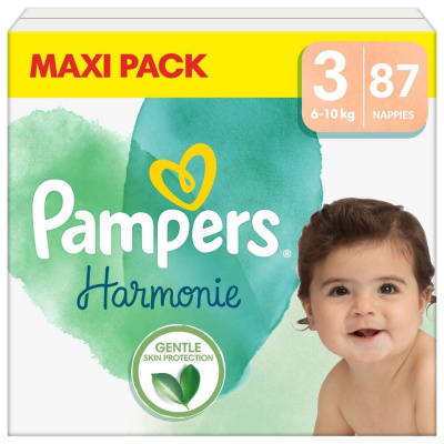 Pampers Harmonie Maxi Pack balenie plienok 6-10kg Midi 3 (87ks) Pampers