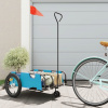 vidaXL Príves na bicykel, modrý, oxfordská látka, železo 94191