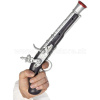 Pištoľ pirátska - FLINTLOCK JACK SPARROW - strieborná 30cm plast