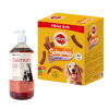 PEDIGREE® Mega Box SchmackosTM - doplnkové krmivo pre dospelé psy (príchuť hovädzie, jahňacie a hydina) - 790g & Lososový olej Lab-V 1000 ml