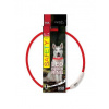 Dog Fantasy Obojek LED nylon M/L červený 65 cm