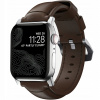 Nomad Traditional Band kožený remienok so striebornými detailmi pre Apple Watch Ultra 49mm 8/7 45mm/6/SE/5/4 hnedá NM1A4RST00