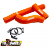 FM-PARTS sada silikonových hadíc chladiča KTM/HUSQVARNA 17-19 oranžové