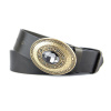 Pánsky kožený opasok BROOCH, Slovenská výroba - Olivová