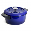 Litinový hrnec s poklicí IRON 24 cm, modrý - WOLL (IRON IND hrnec s poklici 24x11 cm/4,2l modrý - WOLL)