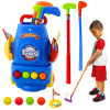 LEAN TOYS Golfový set Košík 3 palice 2 vlajky 4 loptičky
