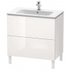 Duravit L-Cube Umývadlová skrinka 86x82x48 cm, 2 zásuvky, lesklá biela LC662602222