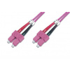 DIGITUS DK-2522-02-4 Fiber Optic Patch, SC to SC, Multimode OM4 - 50/125 µ, Duplex, color RAL4003, 2m