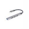 Gembird USB Type-C hub 4-portový USB 3.1 (Gen 1),stříbrný (UHB-CM-U3P1U2P3-03)