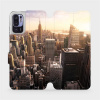 Flipové pouzdro Mobiwear - Xiaomi Redmi Note 10 5G - M138P New York (Knížkové flip pouzdro, obal, kryt na mobil Xiaomi Redmi Note 10 5G - M138P New York, materiál Umělá kůže + TPU - ochrana 360°, stoj