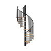 Minka STAIRS Kombinované točité schodisko Spiral Smart buk/čierna pr. 100 cm