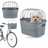 Trixie košík na bicykel, čierna, odtiene sivej, veľkosť XS/S (PREPRAVNÝ KOŠÍK NA BICYKEL S RIADKAMI PRE PSA MAČKU TRIXIE DO 5KG)