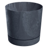 Bezvložkový kvetináč Tubo P Beton Effect Antracit 39 cm PROSPERPLAST