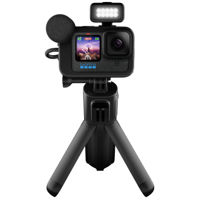 GoPro HERO12 Black Creator Edition Sportovní outdoorová kamera 5,3 K, 4K, 2,7K, Full HD, Bluetooth, duální displej, zpomalený pohyb / časová prodleva, odolné