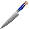 IZMAEL Damaškový kuchynský nôž Sakai Chef/Modrá 19.5 cm