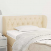 vidaXL Čelo postele so záhybmi krémový 93x23x78/88 cm látka - Krémová - 102704-202830
