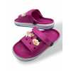Dievčenské šľapky fuchsiovej farby 01 Fuchsiová 30