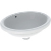GEBERIT VariForm oválne vstavané umývadlo pod dosku bez otvoru, s prepadom, 495 x 420 mm, biela, 500.748.01.2