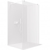 CERANO - Sprchová zástena Walk-in Onyx Duo Ľ/P - 8 mm - guľatá vzpera - biela matná, ryhované sklo - 140x200 cm