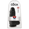 King Cock 9 - čierne, prísavné dildo s varlatami (23 cm)