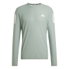 adidas Own The Run Long-Sleeve Top Mens Silver Green S
