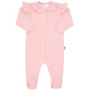 Dojčenský bavlnený overal New Baby Stripes ružový