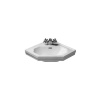 DURAVIT 1930 rohové závesné umývadielko s otvorom, s prepadom, 595 mm x 450 mm, 0793420000