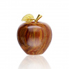 Gemour Dekoračné jablko z onyxu – prírodný kameň s lístkom, tri veľkosti Veľkosť: S