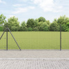 Zváraný plot so 7 stĺpikmi s prírubou Sivý 0.8 x 10 m Oceľ