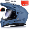Prilba LS2 MX702 Pioneer II Solid Matt Misty Blue, homologácia 22.06