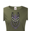 Dámské tričko s potiskem Black Panther, Barva Military - 69, Velikost XL Bezvatriko.cz 0339