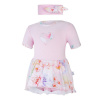 Little Angel Body šaty tenké set Outlast® UPF 50+ Sv. ružové kvety Veľ. 92