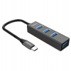 PremiumCord 5G USB Hub Type C na 4x USB 3.2 Gen 1 (ku31hub09)