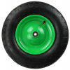 Nafukovacie koleso s ložiskami, otvor 12 mm, priemer 39 cm, šírka 8,5 cm, zelené, s oskou