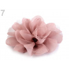 Šifónový kvet Ø8 cm - 4 ks - pudrová - 7 (9 cm) pudrová tmavá