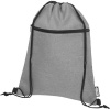 RPET šnúrkový batoh , Heather dark red Farba: Heather medium grey