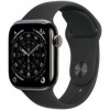 Apple Watch Series 11 GPS + Cellular 42mm Slate Titanium Case | Black Sport Band - S/M