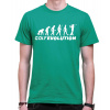 Fajntričko Tričko - Evolúcia Golf, Farba zelená, Strih/ Variant Pánsky/UNISEX