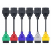 6x OBD-II ADAPTÉRY pre MULTI ECU SCAN káble FIAT LANCIA ALFA ROMEO