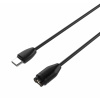 Nabíjací USB-C kábel FIXED pre smartwatch Garmin Fenix 5/6/7/7X/8, Epix, Venu 2/3/3S, Vívoactive 3/4/5, čierny