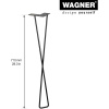 Wagner Nábytek Noha Vlásenka Twist 71 cm Černá matná