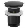 Sapho Umyvadlová výpust 5/4“, click-clack, velká zátka, 30-45mm, černá mat