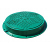 Plastové veko šachty Ayaq okrúhle zelené A15 s priemerom 80 cm
