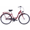 KOZBIKE Mestský bicykel K47 3 prevodový Bordový, čierne kolesá 28