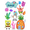 Výtlač na tortu cukrová hmota CUKROVÁ TLAČ SPONGEBOB meno a vek