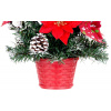 Stromček MagicHome Vianoce, ozdobený, červený, 41 cm