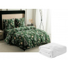 Textilomanie Súprava mikroplyšových obliečok GREEN CHRISTMAS zelené + obliečka mikroplyš SOFT 180x200 cm biela, dvojlôžko